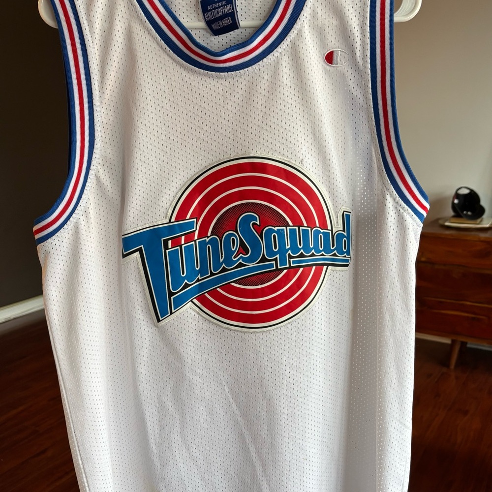 Champion Tune Squad White Jersey with Red and Blue Accents (Bugs)
